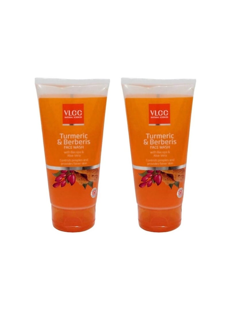 VLCC Face Wash - Turmeric and Berberis, (1+1) x150ml Tube - Image 1